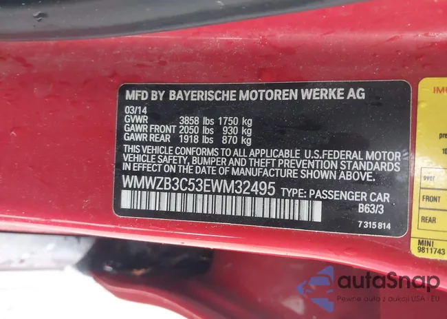 WMWZB3C53EWM32495: 41949096