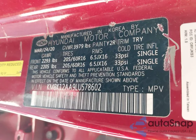 KM8K12AA9LU578602: 41949294