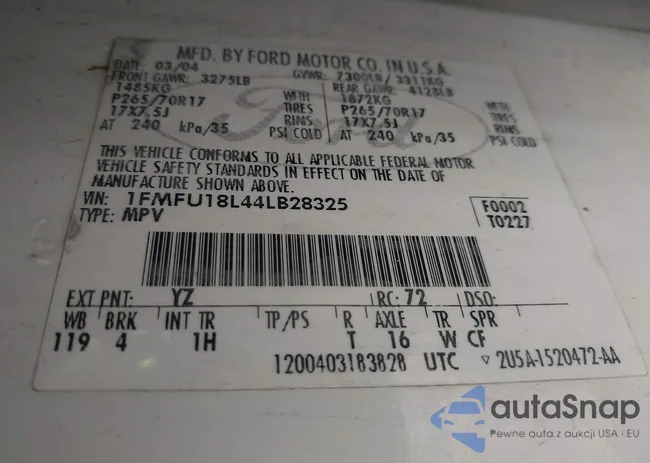 1FMFU18L44LB28325: 41949536