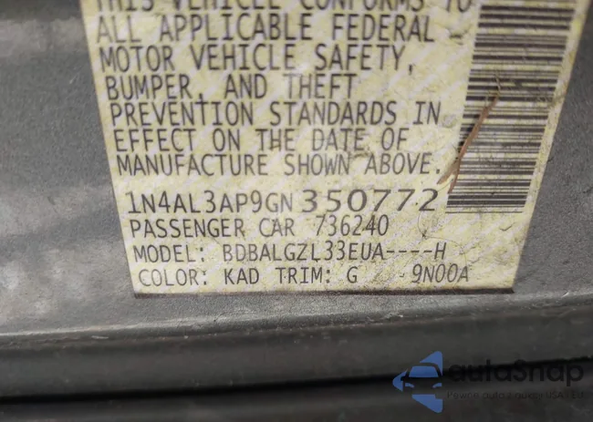 1N4AL3AP9GN350772: 41949907