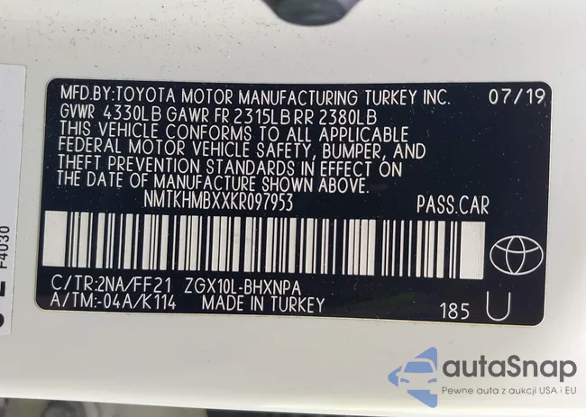 NMTKHMBXXKR097953: 41951001