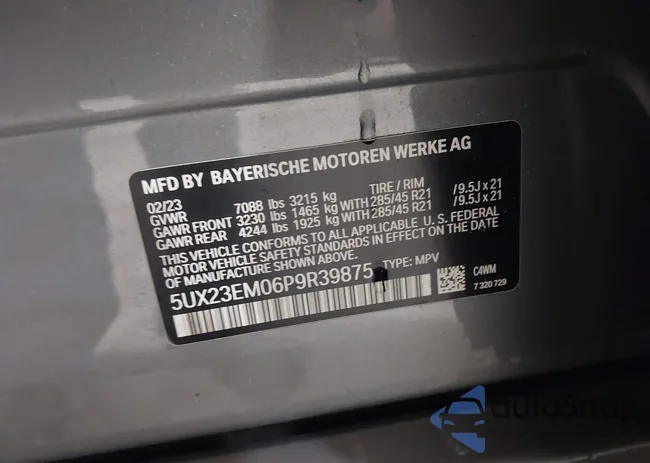 5UX23EM06P9R39875: 41951036