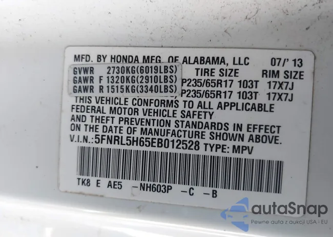 5FNRL5H65EB012528: 41951424