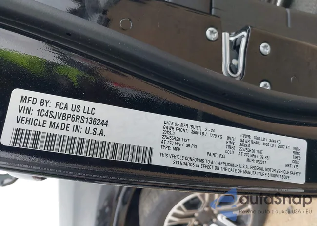 1C4SJVBP6RS136244: 41952000