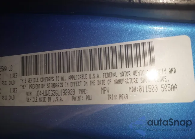 1C4HJWEG3GL192029: 41952173