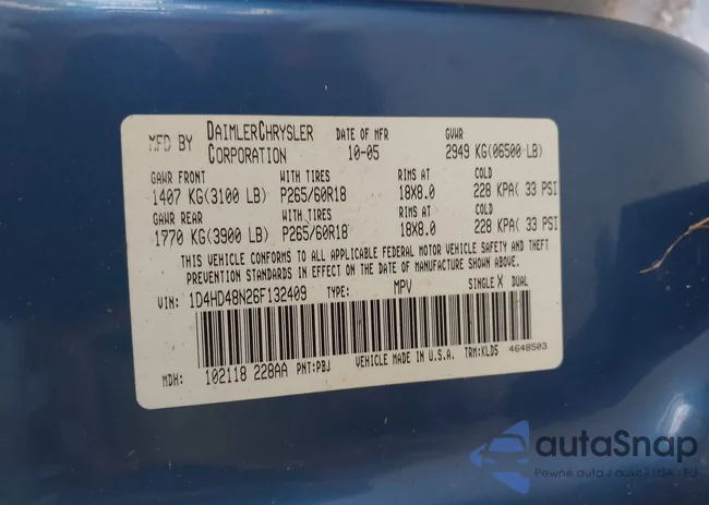 1D4HD48N26F132409: 41952216