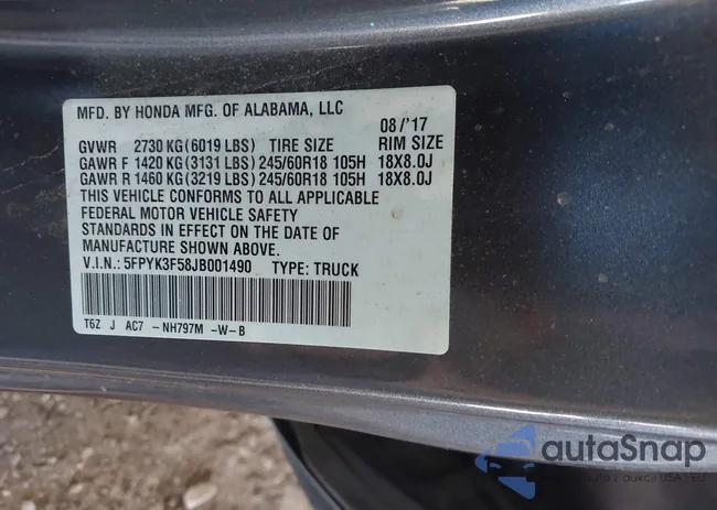 5FPYK3F58JB001490: 41952559