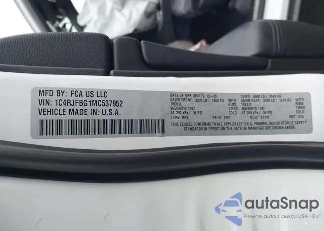 1C4RJFBG1MC537952: 41951647