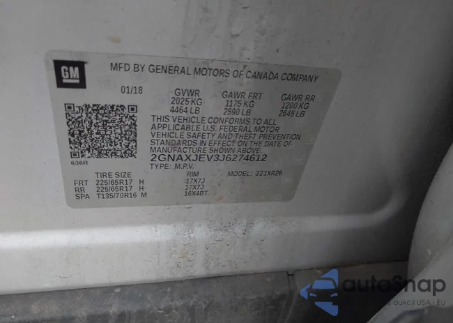 2GNAXJEV3J6274612: 41954229