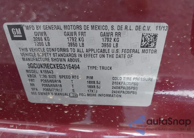 3GCUKRECXEG316494: 41954488