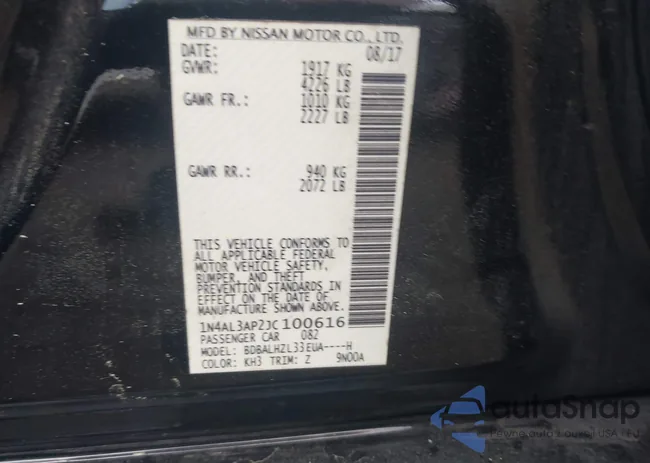 1N4AL3AP2JC100616: 41953611