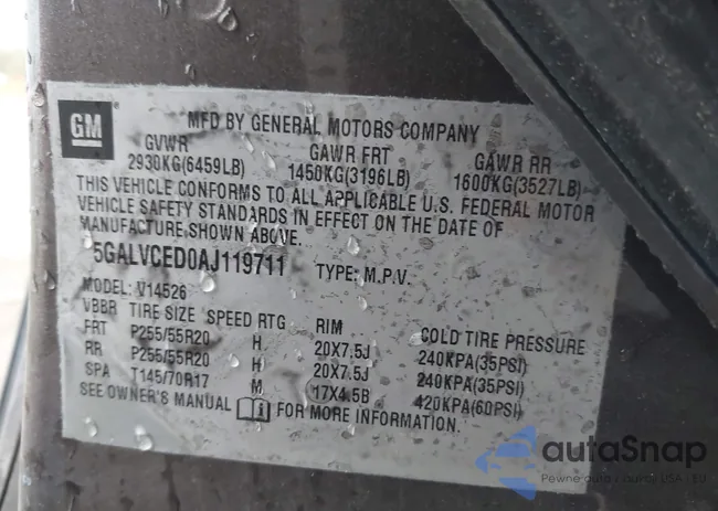 5GALVCED0AJ119711: 41954996