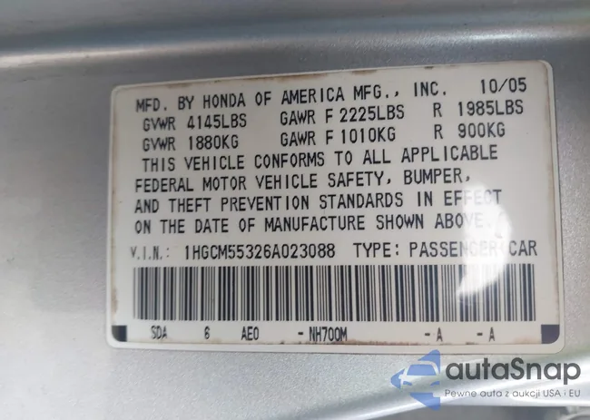 1HGCM55326A023088: 41955138