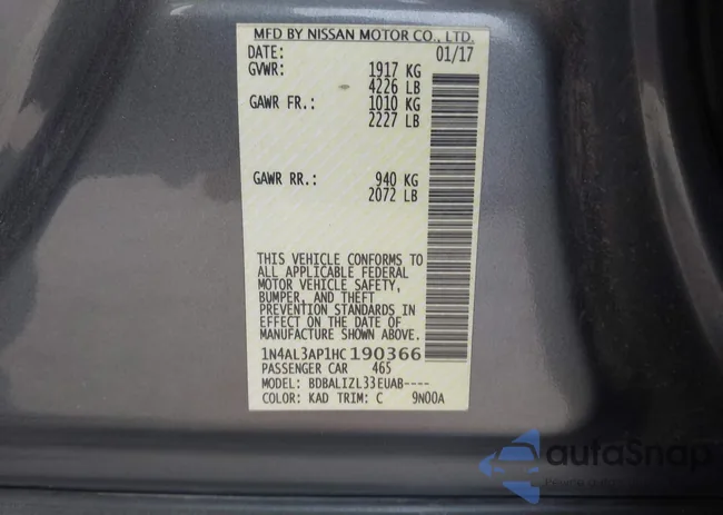 1N4AL3AP1HC190366: 41955524