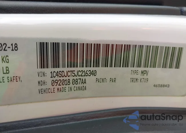 1C4SDJCT5JC216340: 41954642