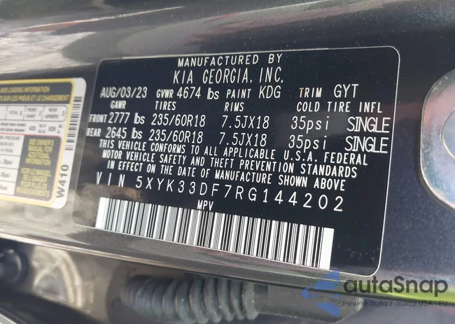 5XYK33DF7RG144202: 41954678