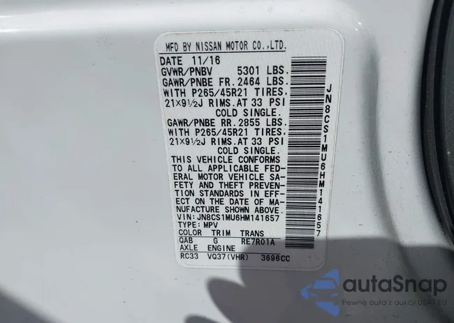 JN8CS1MU6HM141657: 41954702