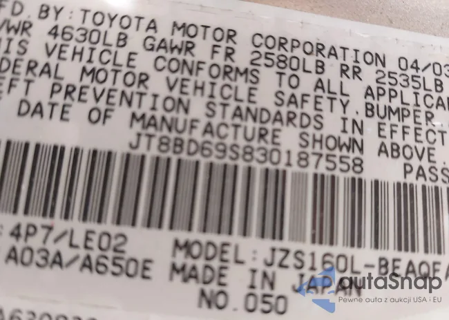 JT8BD69S830187558: 41956187