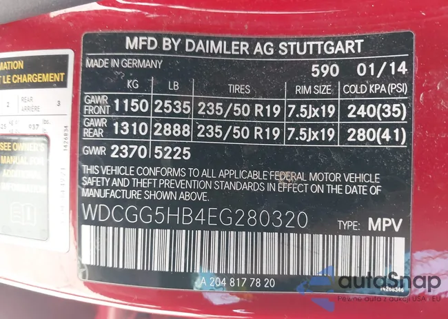 WDCGG5HB4EG280320: 41956286