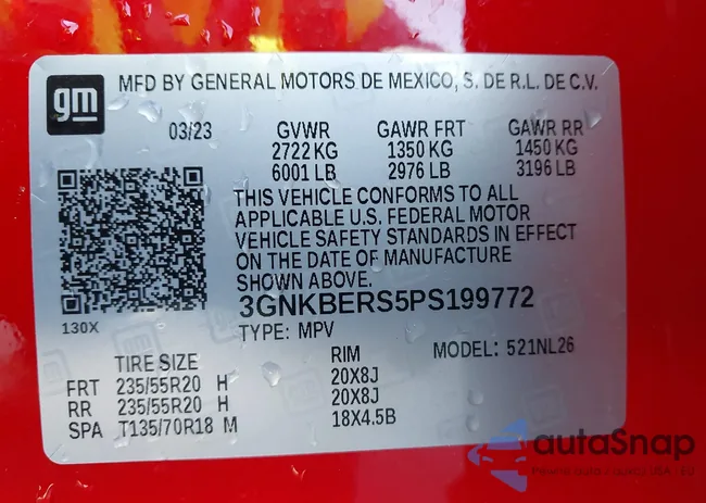 3GNKBERS5PS199772: 41956515