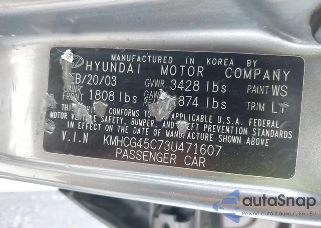 KMHCG45C73U471607: 41956551