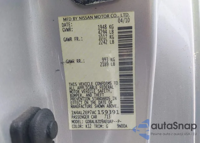 1N4AL2EP7AC159391: 41955804