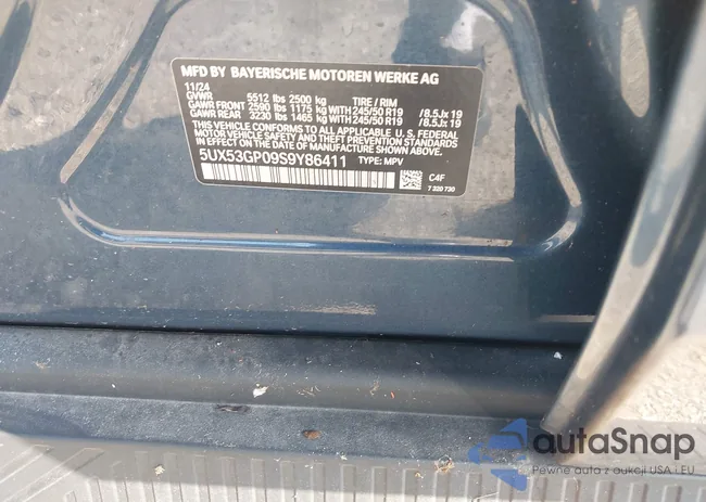 5UX53GP09S9Y86411: 41955827