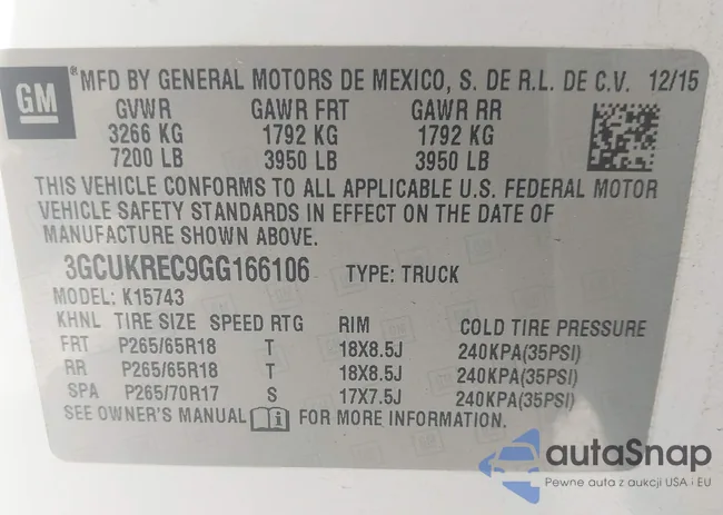 3GCUKREC9GG166106: 41957095