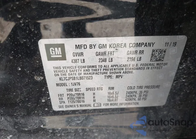 KL7CJPSB1LB071523: 41957193