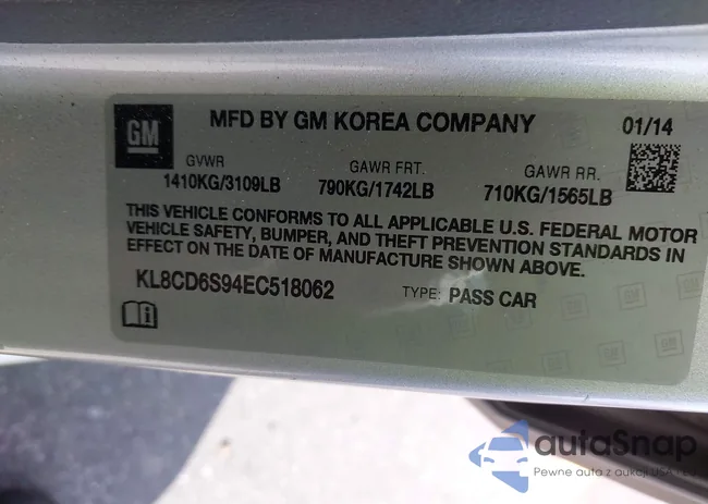 KL8CD6S94EC518062: 41957282