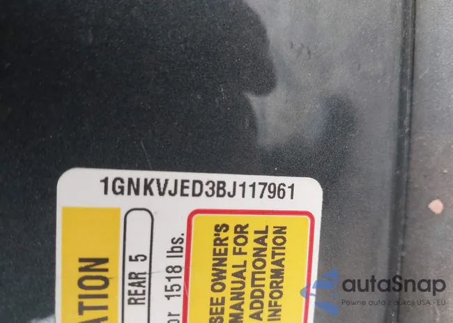 1GNKVJED3BJ117961: 41958005