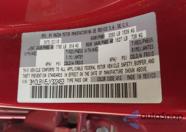 3MYDLBYV5JY322453: 41959423