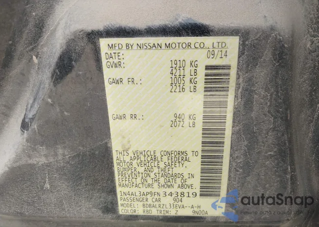 1N4AL3AP9FN343819: 41958713