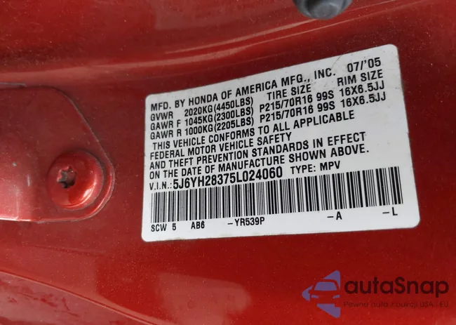 5J6YH28375L024060: 41958724