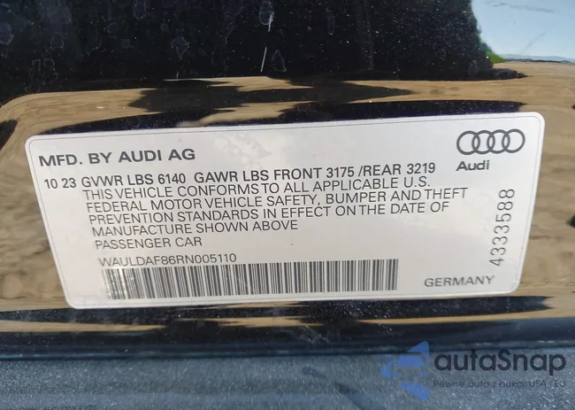 WAULDAF86RN005110: 41959719