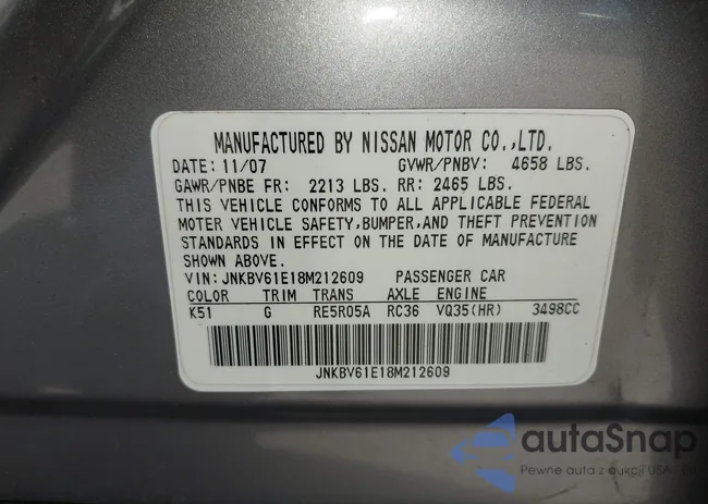 JNKBV61E18M212609: 41959730