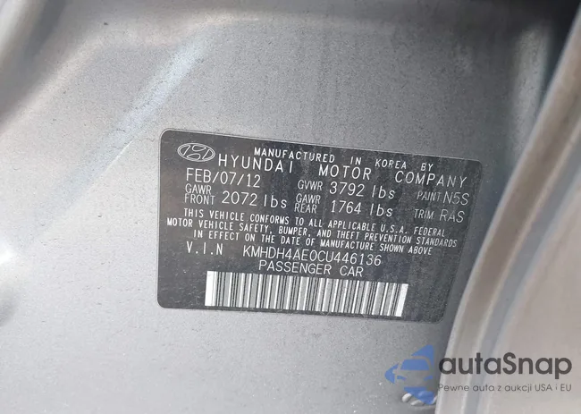 KMHDH4AE0CU446136: 41961119