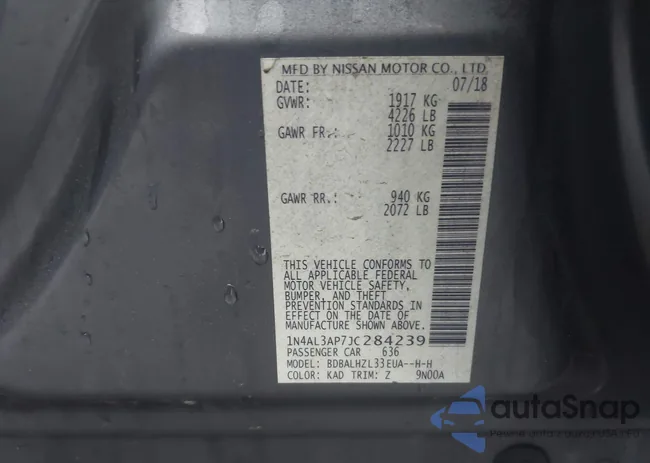 1N4AL3AP7JC284239: 41961542