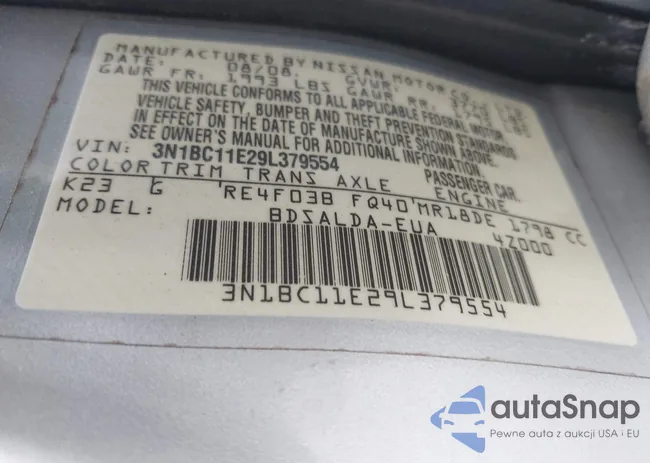 3N1BC11E29L379554: 41960704