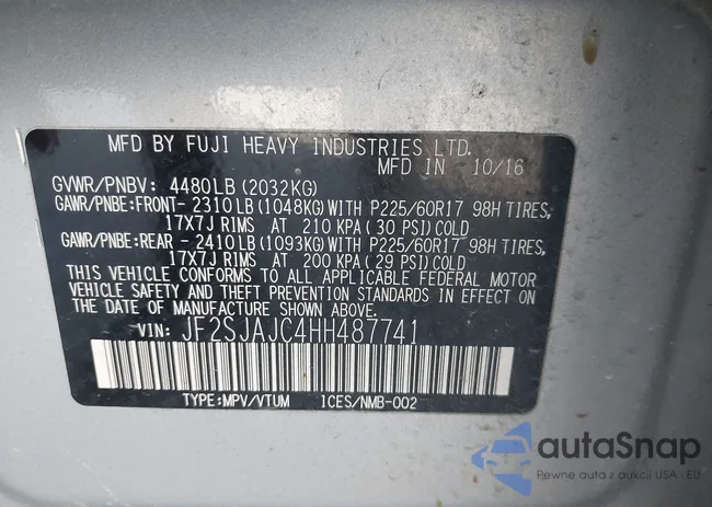 JF2SJAJC4HH487741: 41962027