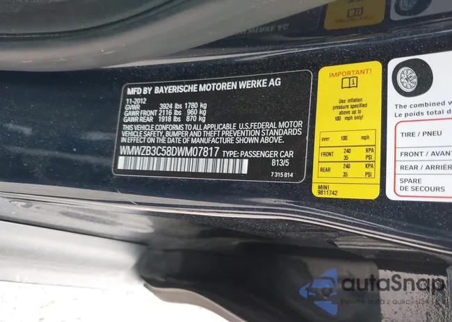 WMWZB3C58DWM07817: 41962291