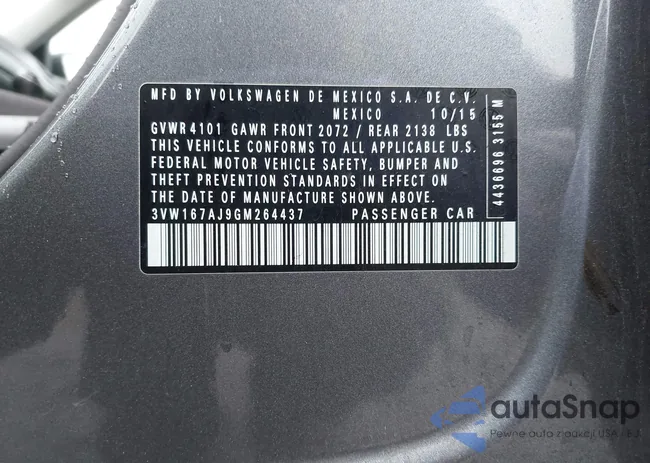 3VW167AJ9GM264437: 41962453