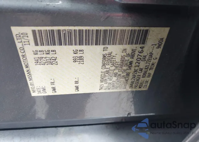 1N4AL2AP2BC120764: 41961880