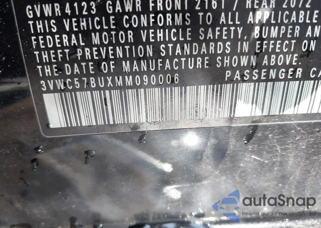 3VWC57BUXMM090006: 41961935