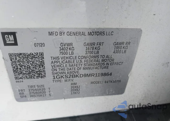 1GKS2CKD8PR254943: 41963105