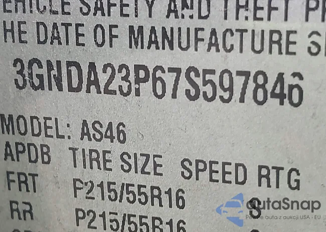 3GNDA23P67S597846: 41963240