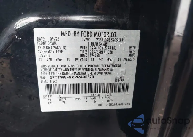 3FTTW8F9XPRA96570: 41962750