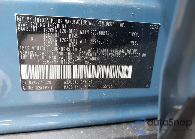 4T3E6RFV7PU128463: 41962866