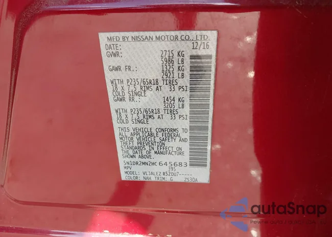 5N1DR2MN2HC645683: 41964009