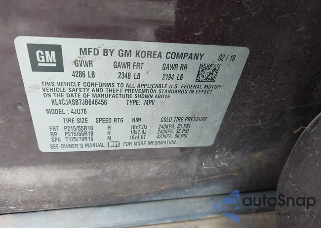 KL4CJASB7JB646456: 41963596